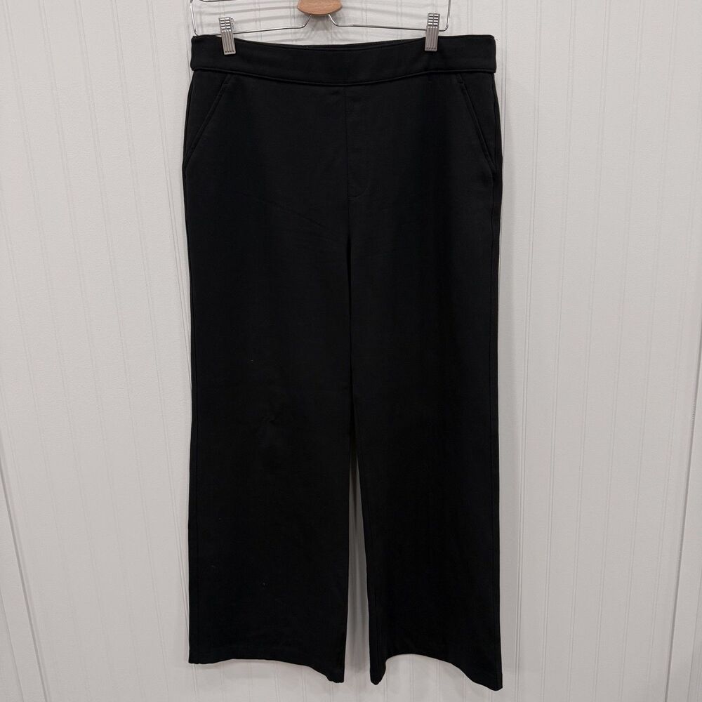 Spanx Women's XL Black Wide Leg High Waisted Stretch Slimming Shape Wear Pants